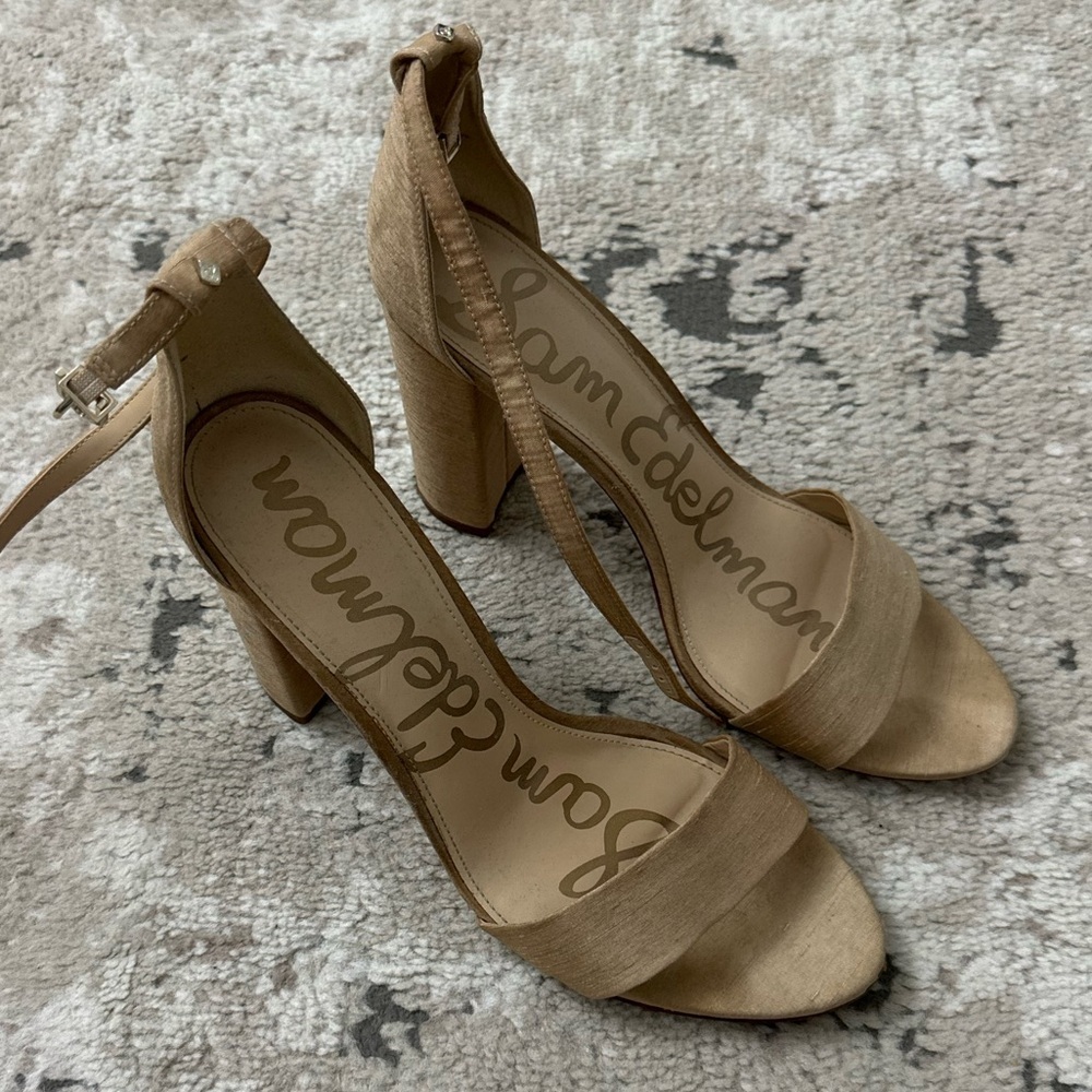 Sam Edelman Women’s Yaro Ankle Strap Heels Classic Nude -Size US 11